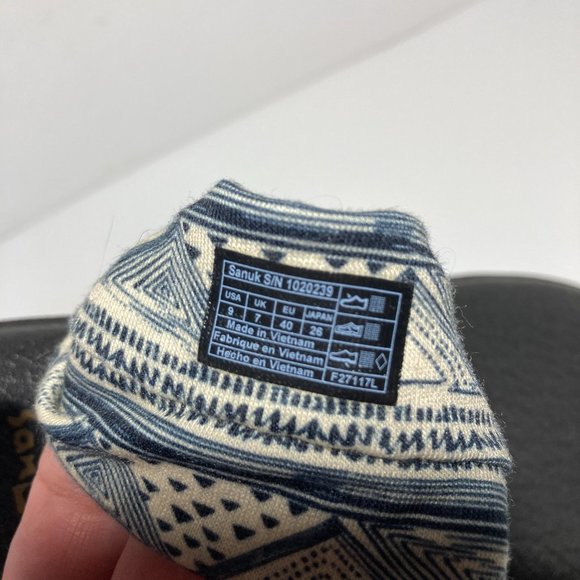 AZTEC TRIBAL Design YOGA Mat SLING Women's Sandal Blue Gray Cream SANUK Womens 9 - Picture 14 of 15